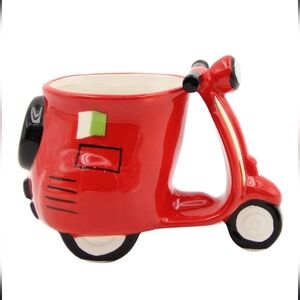 World Market Italian Red Scooter Mug or Planter